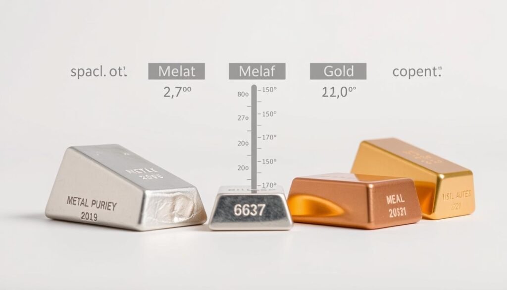 Metallschmelzpunkte Vergleich